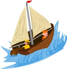 Sailing on wild water