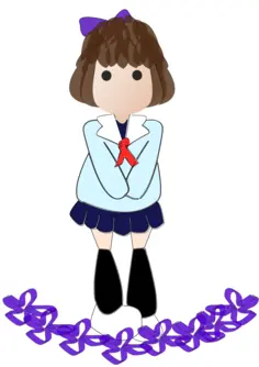 Cartoon school girl