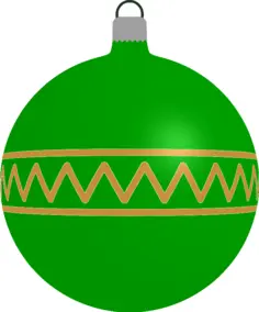 Patterned green bauble