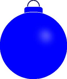 Plain blue bauble