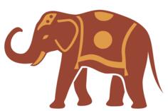 Ornamented elephant