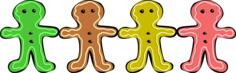 Colorful gingerbread men