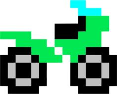Pixel art motorbike