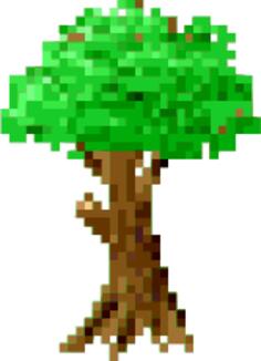 Pixel tree symbol