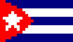 Cuban flag in pixels