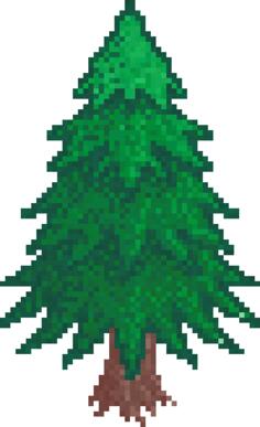 Pixel pine tree