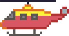 Pixel art helicopter