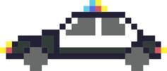 Pixel art police car