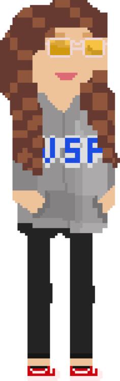 Pixel girl image