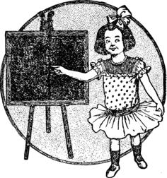 Blackboard and kid