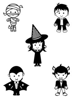 Classic Halloween monsters