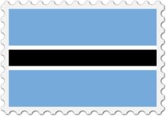 Botswana flag stamp