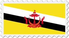 Brunei flag stamp