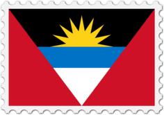 Antigua and Barbuda flag stamp