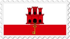 Gibraltar flag stamp
