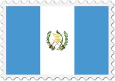 Guatemala flag stamp