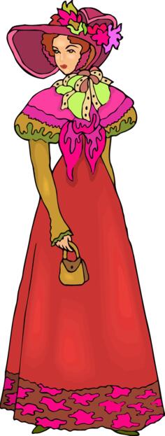 Elegant lady in red