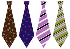 Ties with pattern