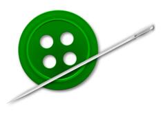 Button and needle