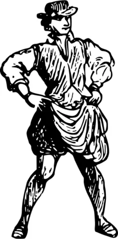 16th century costume drawing