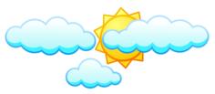 Sun under clouds