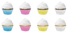 White frosted cupcakes