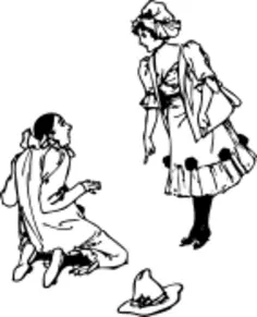 Maid and clown drawing