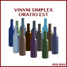 Colorful wine bottles
