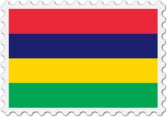 Mauritius flag stamp