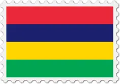 Mauritius flag stamp