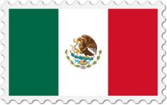 Mexico flag stamp