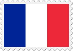 France flag stamp