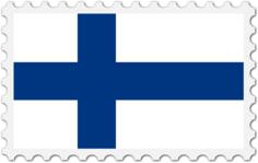 Finland flag stamp