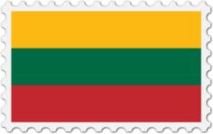 Lithuania flag stamp