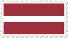 Latvia flag stamp