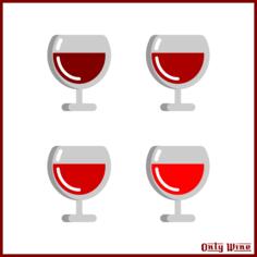 Four wine glasses