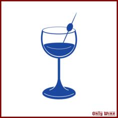Blue wine glass image