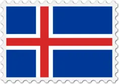 Iceland flag stamp
