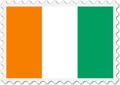 Ivory Coast flag stamp