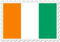 Ivory Coast flag stamp