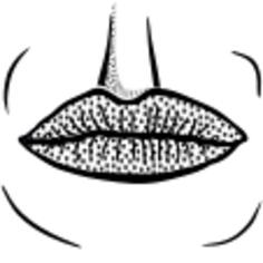 Line art mouth