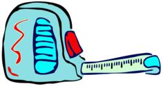 Roughly drawn tape measure