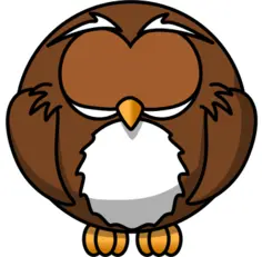 Cartoon owl sleeping