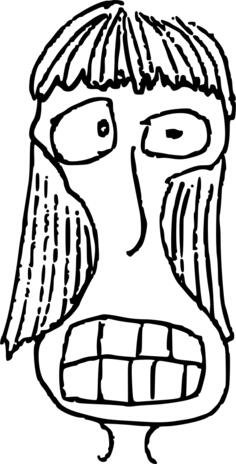 Showing teeth