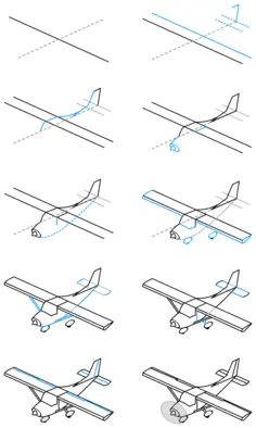 Single engine plane drawing