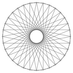 Guilloche shape vector graphics