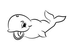 Black and white whale