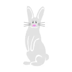 Gray Easter bunny