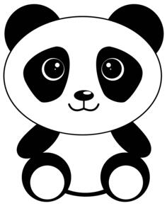 Cartoon drawing of panda