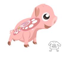 Flying piglet image